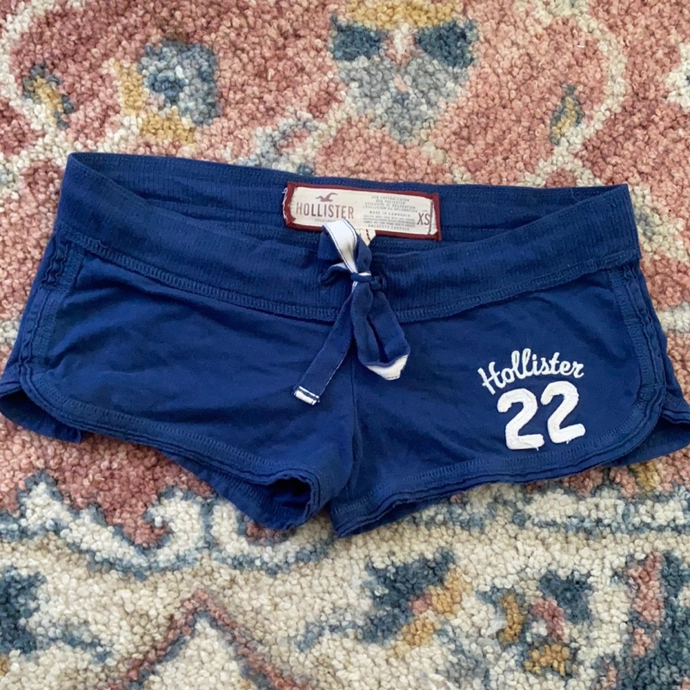 Very low waist cotton shorts vintage 2000s navy